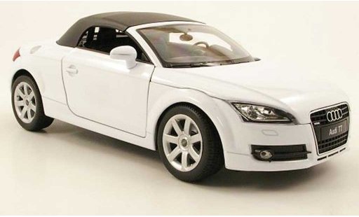 Audi TT roadster 1/18 Welly blanco cerrado coche miniatura