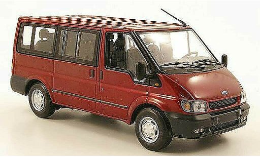 Ford Transit Bus 1/43 Minichamps Tourneo rojo 2000 coche miniatura