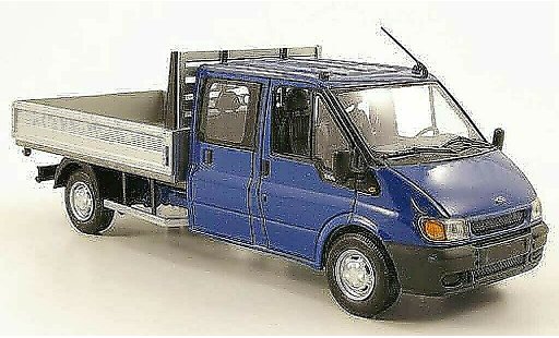 Ford Transit Pritsche 1/43 Minichamps DoKa-plataforma azul 2000 coche miniatura