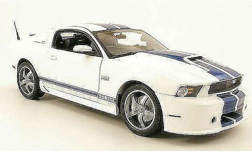 Shelby GT 350 2011 1/18 Shelby Collectibles blanco azul coche miniatura