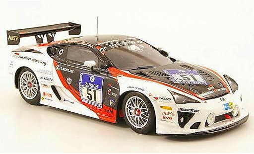 Lexus LFA Gazoo Racing 1/43 Ebbro No.51 24h Nurburgring 2010 coche miniatura