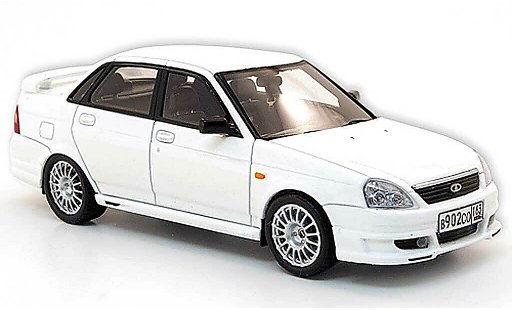 Lada Priora TMS 1/43 DIP Models blanco 2010 coche miniatura
