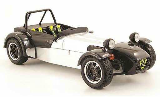 Caterham Super Seven JPE 1/18 Kyosho gris metallisee/negro coche miniatura