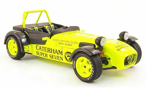 Caterham Super Seven JPE 1/18 Kyosho amarillo coche miniatura