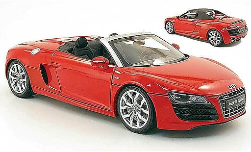 Audi R8 v10 5.2 fsi 1/18 Kyosho Spyder rojo coche miniatura