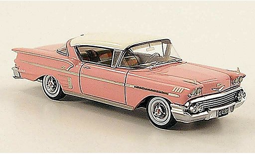 Chevrolet Bel Air Coupe 1/43 American Excellence 1958 Impala Hardtop rosa/elfenbein lim.Aufl. 500 coche miniatura