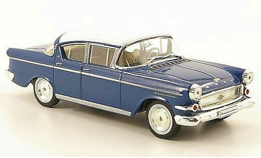 Opel Kapitan P2.5 1/43 Hachette L azul/blanco (ohne Magazin) 1958 coche miniatura