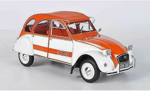 Citroen 2CV Berline 1/18 Solido Spot naranja/blanco 1976 coche miniatura