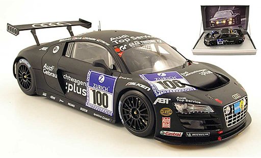 Audi R8 lms 1/18 Spark no.100 audi top service 24h nurburgring 2010 ekstrom / jarvis / scheider / werner coche miniatura