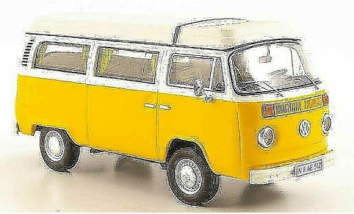 Volkswagen T2 Base 1/43 Premium ClassiXXs Camper avec Aufstelltecho amarillo/blanco coche miniatura
