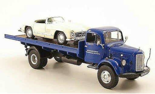 Mercedes L3500 Base 1/43 Premium ClassiXXs Flachplataforma -Benz Niederlassung Nurnberg avec Ladegut 300SL Roadster coche miniatura