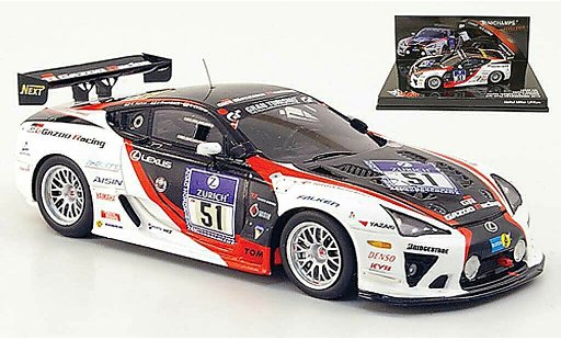Lexus LFA Gazoo Racing 1/43 Minichamps No.51 24h ADAC Nurburgring 2010 coche miniatura