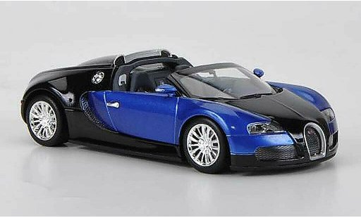 Bugatti Veyron Grand Sport 1/43 Minichamps negro/azul 2010 coche miniatura