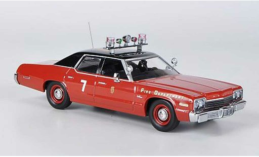 Dodge Monaco 1974 1/43 Minichamps Fire Department rojo/negro coche miniatura