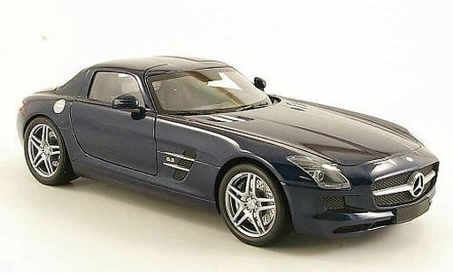 Mercedes SLS Coupe 1/18 Minichamps coupe AMG (C197) azul 2010 coche miniatura