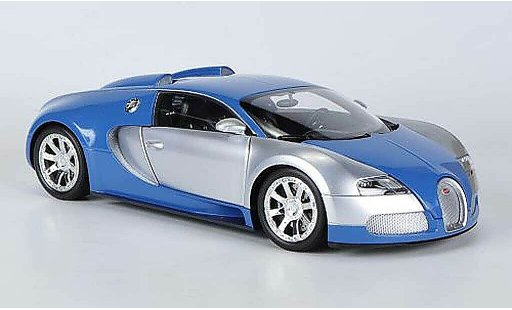 Bugatti Veyron Edition Centenaire 1/18 Minichamps chrom/azul 2009 coche miniatura