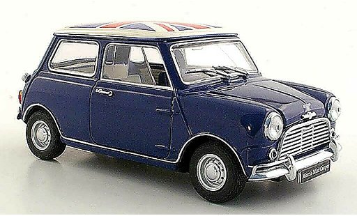 Austin Mini cooper s 1/18 Kyosho Mk I 1275S azul/Union Jack coche miniatura