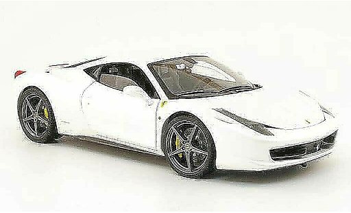 Ferrari 458 Italia 1/18 Hot Wheels Elite blanco owned by f.alonso coche miniatura