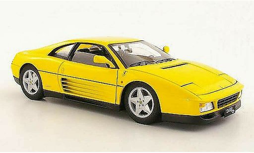 Ferrari 348 TB 1/18 Hot Wheels Elite amarillo 1989 coche miniatura