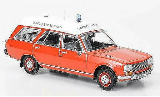Peugeot 504 Break 1/43 Norev Familiar Bomberos Ambulance 1979 coche miniatura