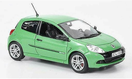 Renault Clio 3 RS 1/43 Norev verde 2009 coche miniatura