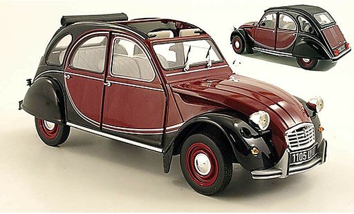 Citroen 2CV Charleston 1/18 Norev rojo/negro 1982 coche miniatura