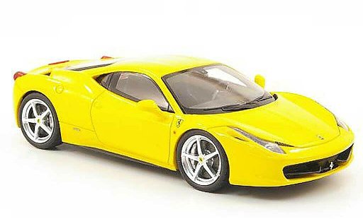 Ferrari 458 Italia 1/43 Fujimi amarillo 2010 coche miniatura
