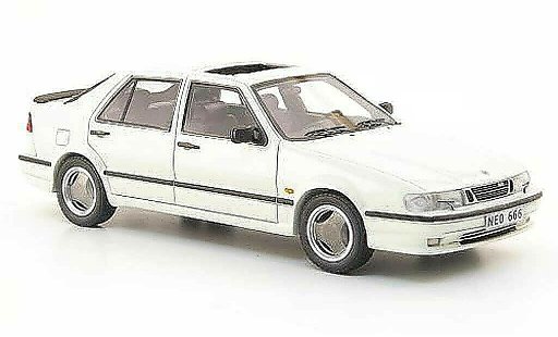 Saab 9000 CS 1/43 Neo aerien blanco 1985 coche miniatura