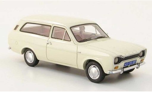 Ford Escort MK1 1/43 Neo 1300 L Turnier blanco 1971 coche miniatura