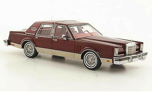 Lincoln Continental 1980 1/43 Neo Mark VI Sedan rojo coche miniatura
