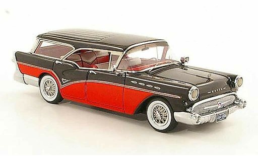 Buick Century Caballero 1/43 Neo Estate rojo/negro 1957 coche miniatura