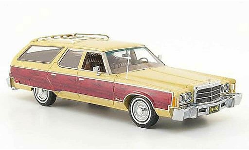 Chrysler Town & Country Station Wagon 1/43 Neo beige/Holzoptik 1976 coche miniatura