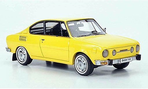 Skoda 110 Coupe 1/43 Neo amarillo 1972 coche miniatura
