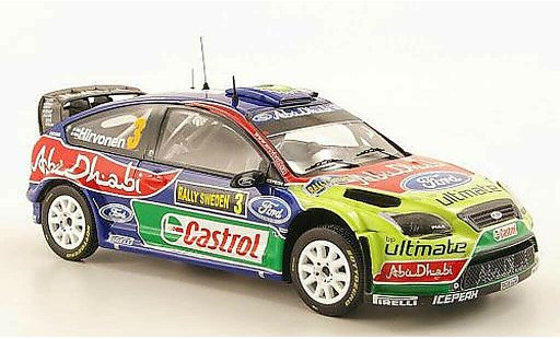 Ford Focus RS WRC 1/43 IXO No.3 Abu Dhabi Rally Suecia 2010 coche miniatura