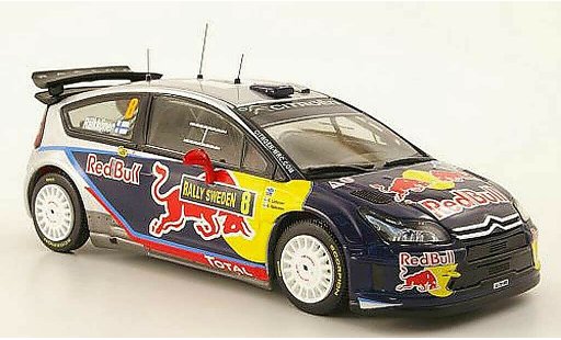 Citroen C4 WRC 2010 1/43 IXO No.8 Red Bull Rally Suecia coche miniatura