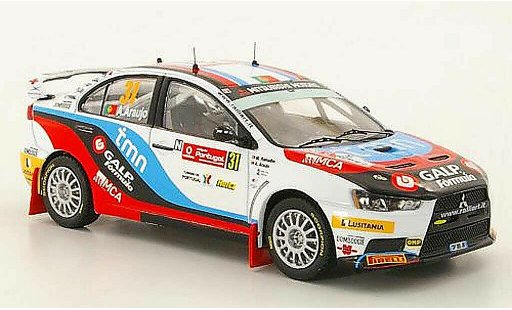Mitsubishi Lancer Evolution X 1/43 IXO No.31 A.Araujo / M.Ramalho Rally Portugal 2010 coche miniatura