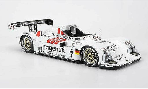 Porsche 911 S 1/18 Spark Joest WSC 95 No.7 Hagenuk M.Alboreto / S.Johansson / T.Kristensen 24h Le Mans 1997 coche miniatura