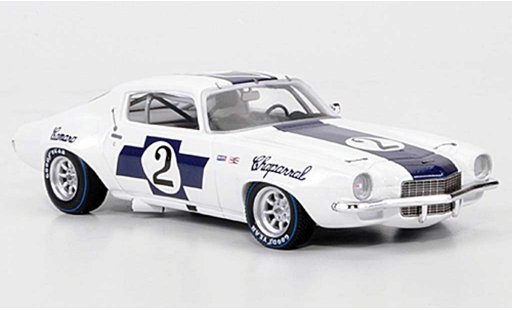 Chevrolet Camaro course 1/43 Spark Chaparral No.2 Ed Leslie Trans-Am 1970 coche miniatura