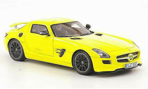 Mercedes SLS Coupe 1/43 Spark AMG E-Cell amarillo 2010 coche miniatura