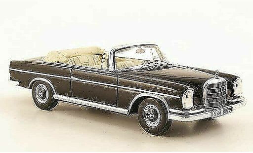 Mercedes 300 Cabriolet 1/43 Spark Descapotable (W112/3) negro 1963 coche miniatura
