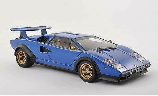 Lamborghini Countach LP 500 1/18 Autoart S Walter Wolf Edition azul 1975 coche miniatura