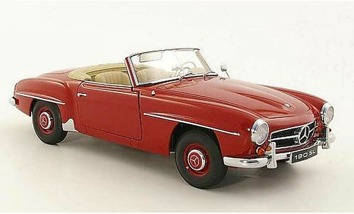 Mercedes 190 Base 1/18 Autoart (W121 B II) rojo coche miniatura