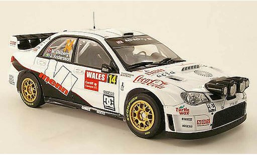 Subaru Impreza WRC 1/18 Sun Star 2007 No.14 Rally Gran Breta&Atilde;&plusmn;a / Wales 2010 M.Ostberg / J.Andersson coche miniatura