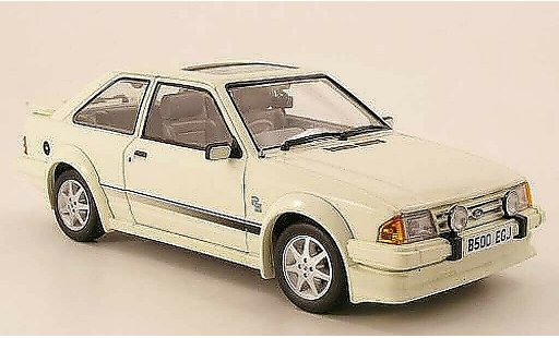 Ford Escort MK3 1/18 Sun Star Turbo blanco RHD 1984 coche miniatura