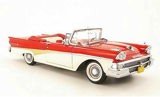 Ford Fairlane 500 Convertible 1/18 Sun Star rojo/blanco coche miniatura