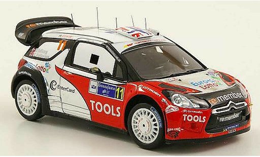 DS Automobiles DS3 WRC 2011 1/43 Spark No.11 Tools/Eurolotto Rally Mexiko coche miniatura