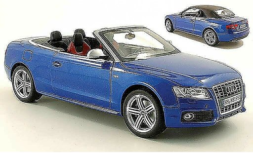 Audi S5 cab s-tronic 1/18 Norev cabriolet azul 2009 coche miniatura