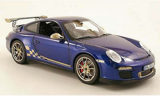Porsche 911 GT3 RS 1/18 Norev 2010 azul/beige coche miniatura