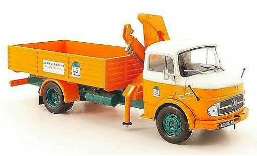 Mercedes LP 911 Base 1/43 Hachette plataforma avec Ladekran Jean Lefebvre 1969 coche miniatura