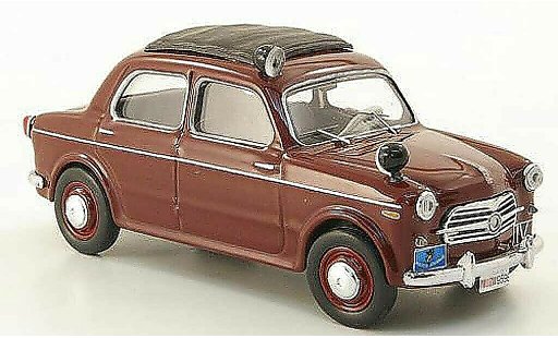 Fiat 1100 R 1/43 Rio rojo Polizia Polic&iacute;a Italien 1957 coche miniatura
